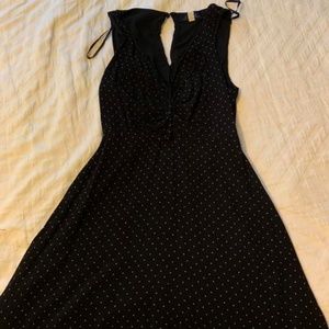 Francesca's Black Polka Dot Sleeveless Dress